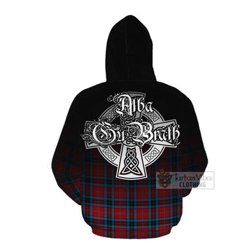 MacTavish (McTavish) Tartan Cotton Hoodie Featuring Alba Gu Brath Family Crest Celtic Inspired