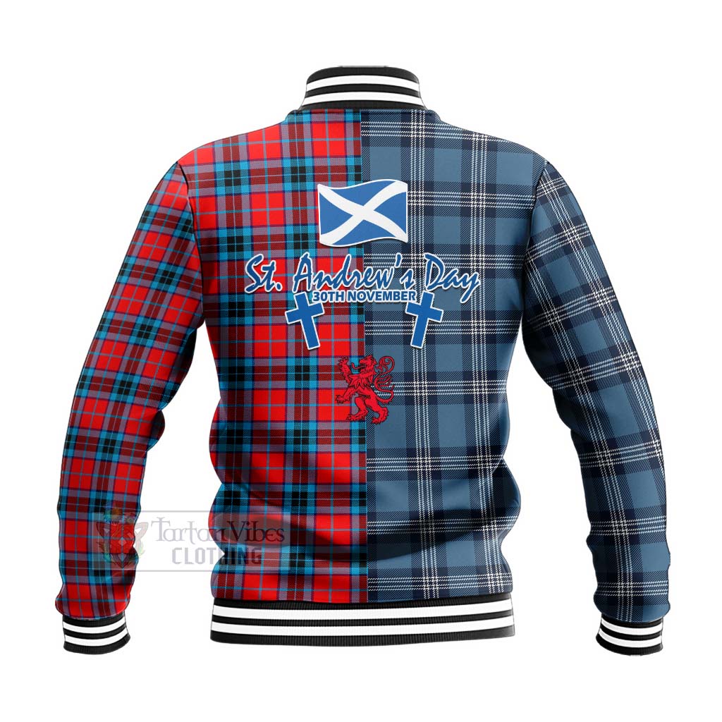 Tartan Vibes Clothing MacTavish (McTavish) Tartan Baseball Jacket Happy St. Andrew's Day Half Tartan Style