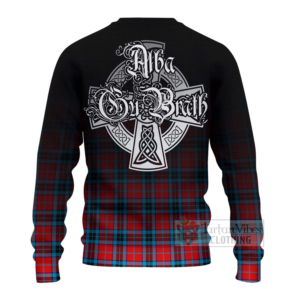 Tartan Vibes Clothing MacTavish (McTavish) Tartan Knitted Sweater Featuring Alba Gu Brath Family Crest Celtic Inspired