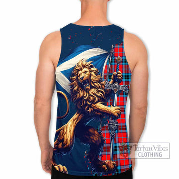 MacTavish (McTavish) Tartan Family Crest Men's Tank Top with Scottish Majestic Lion