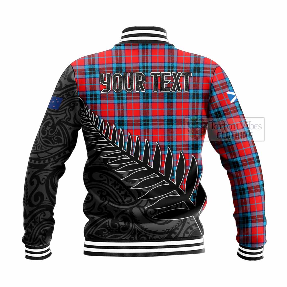 Tartan Vibes Clothing MacTavish (McTavish) Crest Tartan Baseball Jacket with New Zealand Silver Fern Half Style