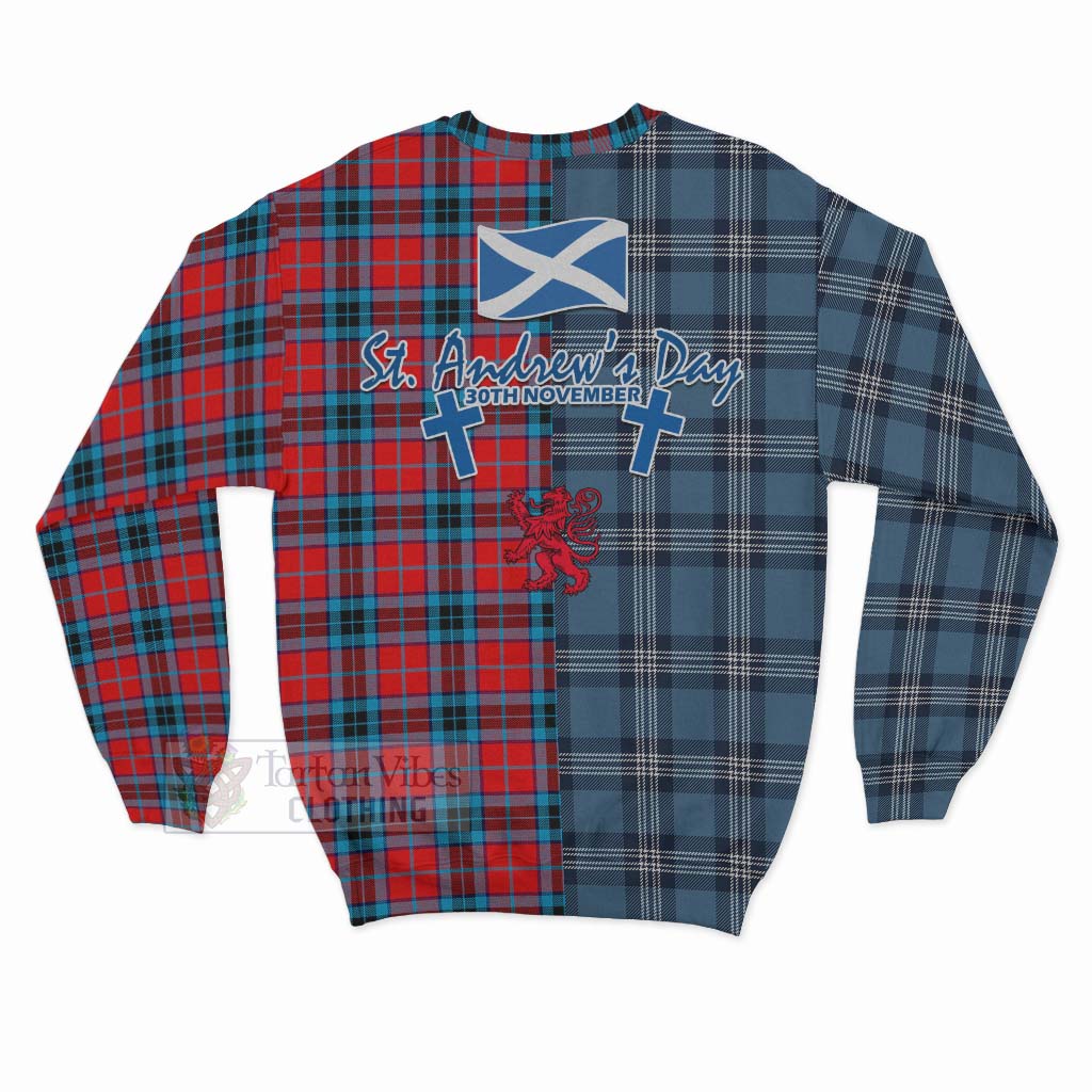 Tartan Vibes Clothing MacTavish (McTavish) Tartan Sweatshirt Happy St. Andrew's Day Half Tartan Style