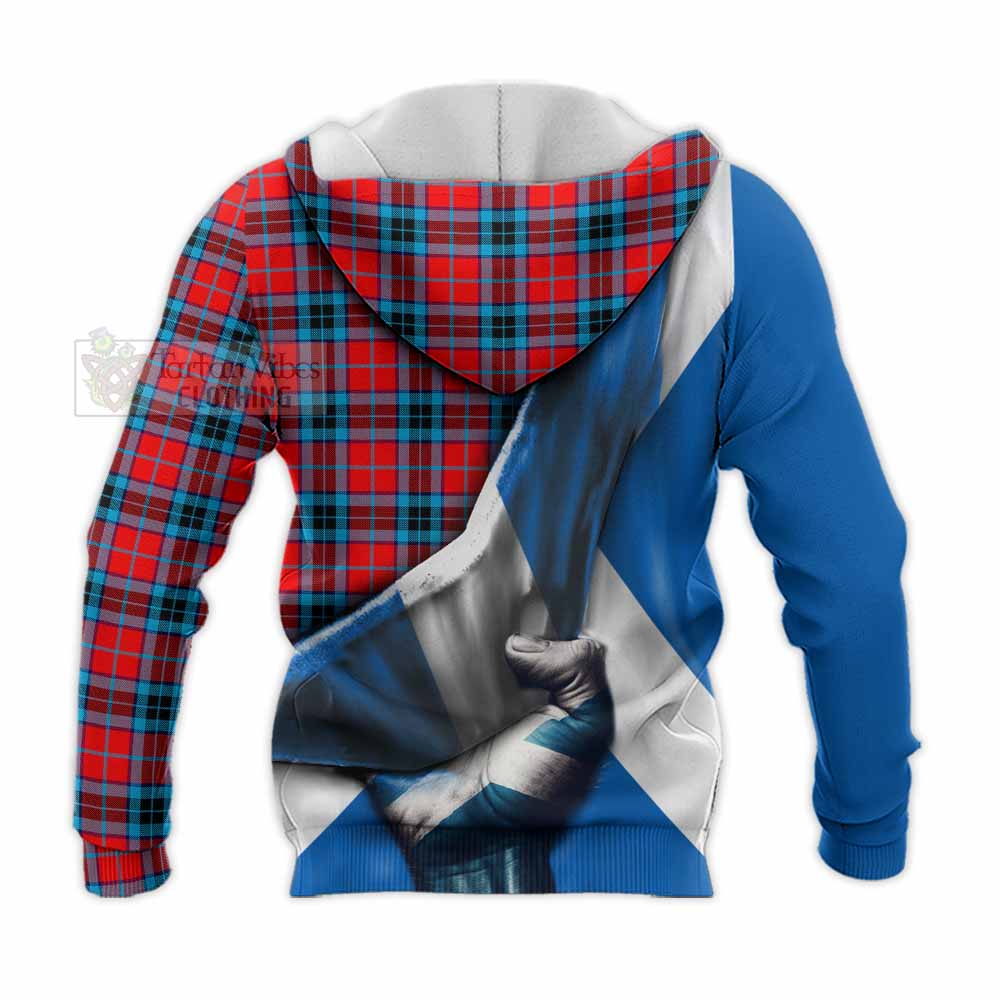 Tartan Vibes Clothing MacTavish (McTavish) Tartan Knitted Hoodie with Family Crest Scotland Patriotic Style