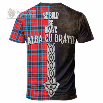 MacTavish (McTavish) Tartan Family Crest T-Shirt Alba Gu Brath Be Brave Lion Ancient Style - Tartan Vibes Clothing