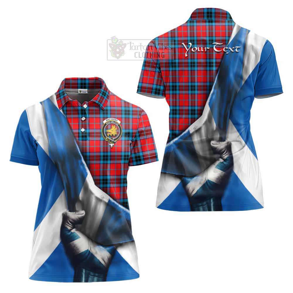 Tartan Vibes Clothing MacTavish (McTavish) Tartan Women's Polo Shirt with Family Crest Scotland Patriotic Style