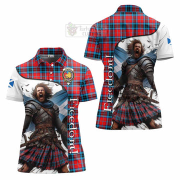 MacTavish (McTavish) Crest Tartan Women's Polo Shirt Inspired by the Freedom of Scottish Warrior