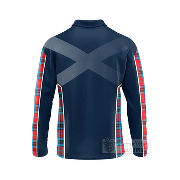 MacTavish (McTavish) Tartan Long Sleeve Polo Shirt with Family Crest and Scottish Thistle Vibes Sport Style