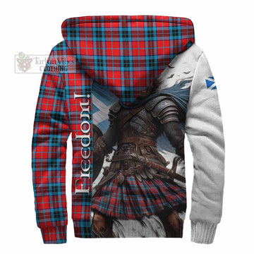 MacTavish (McTavish) Crest Tartan Sherpa Hoodie Inspired by the Freedom of Scottish Warrior