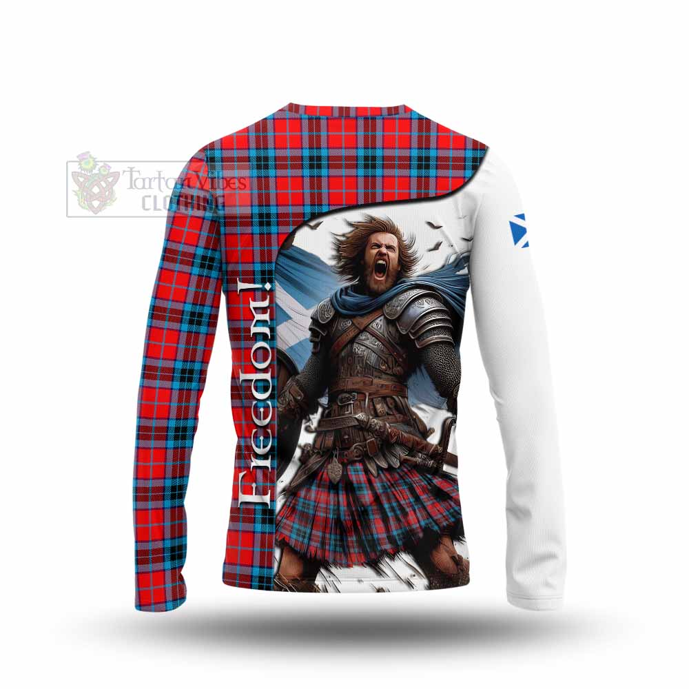 Tartan Vibes Clothing MacTavish (McTavish) Crest Tartan Long Sleeve T-Shirt Inspired by the Freedom of Scottish Warrior