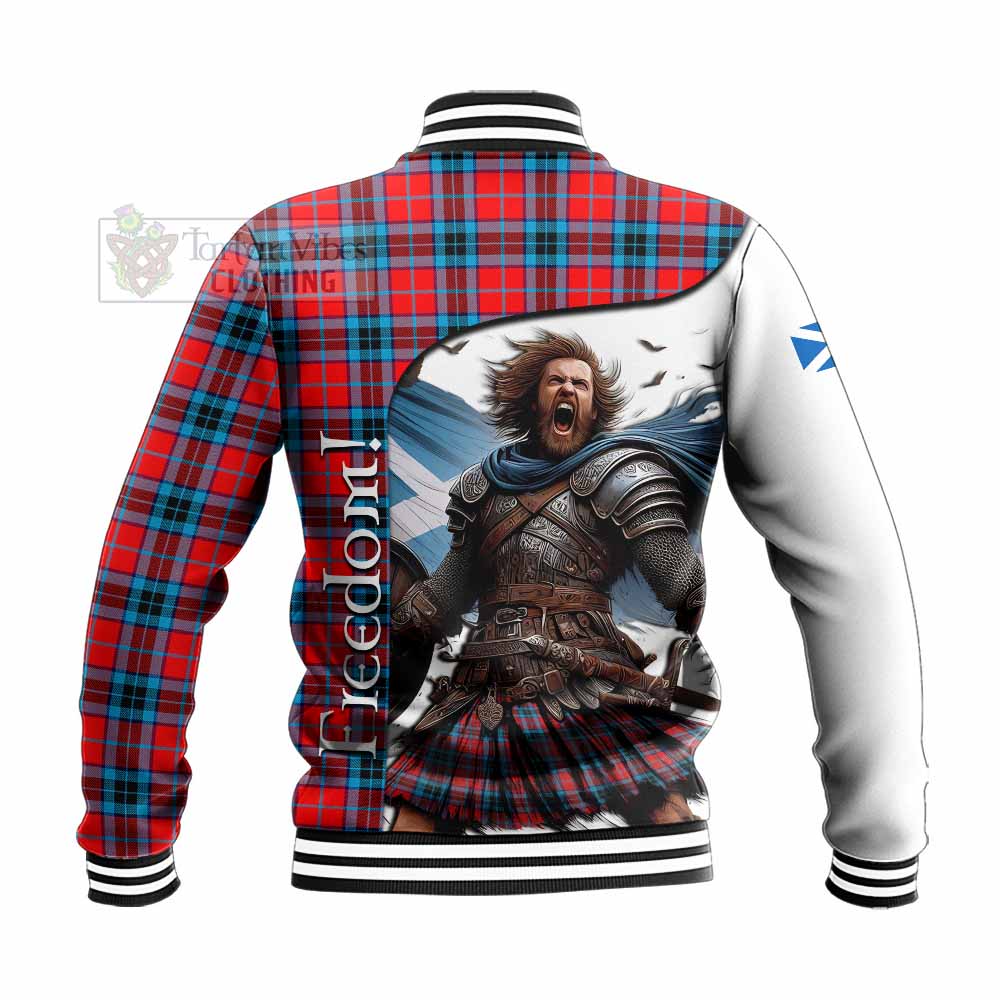 Tartan Vibes Clothing MacTavish (McTavish) Crest Tartan Baseball Jacket Inspired by the Freedom of Scottish Warrior