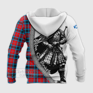 MacTavish (McTavish) Tartan Clan Crest Knitted Hoodie with Highlander Warrior Celtic Style