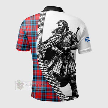 MacTavish (McTavish) Tartan Clan Crest Polo Shirt with Highlander Warrior Celtic Style