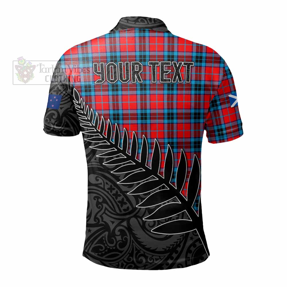 MacTavish (McTavish) Crest Tartan Polo Shirt with New Zealand Silver Fern Half Style