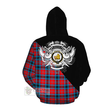 MacTavish (McTavish) Tartan Cotton Hoodie with Family Crest and Military Logo Style