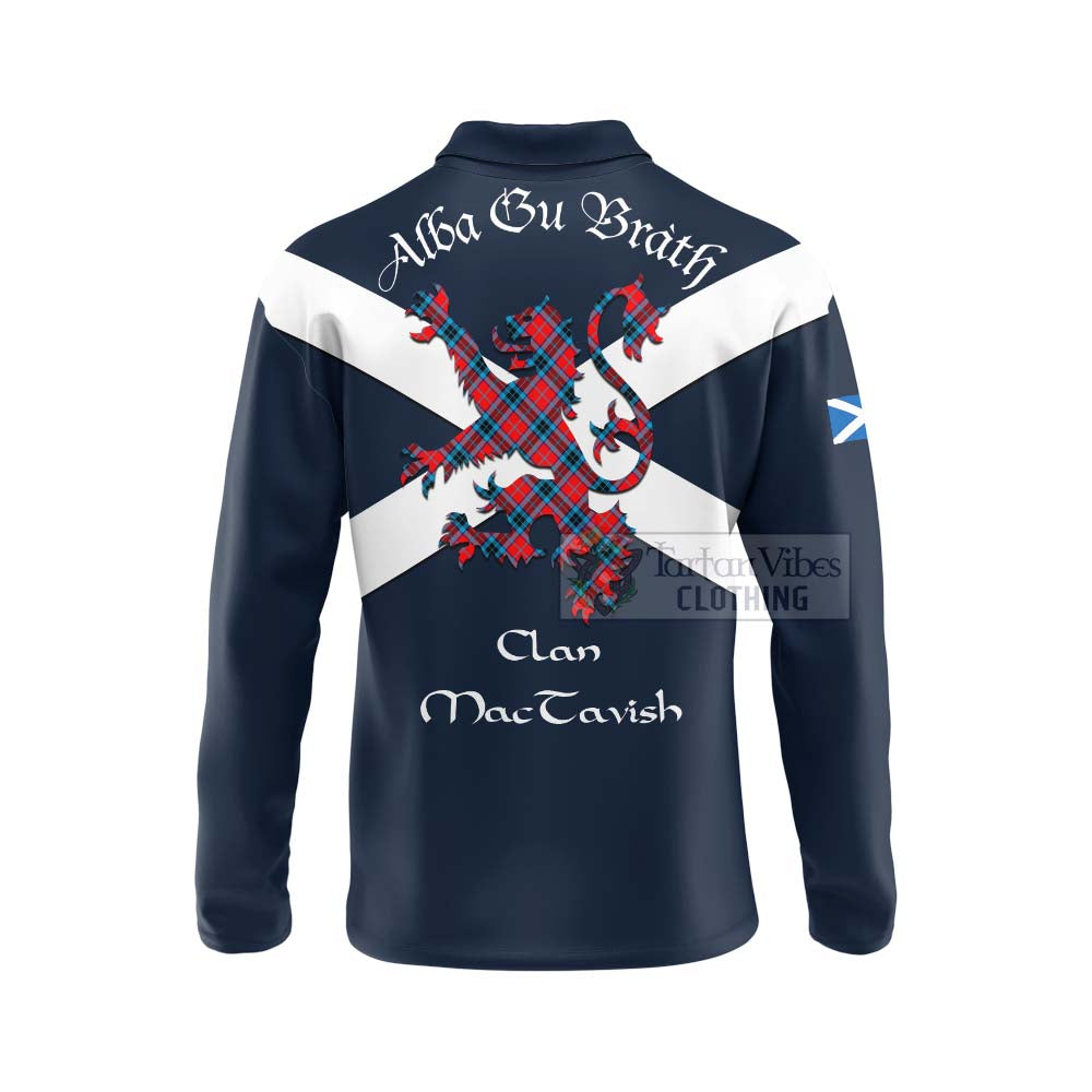 Tartan Vibes Clothing MacTavish (McTavish) Tartan Lion Rampant Long Sleeve Polo Shirt – Proudly Display Your Heritage with Alba Gu Brath and Clan Name