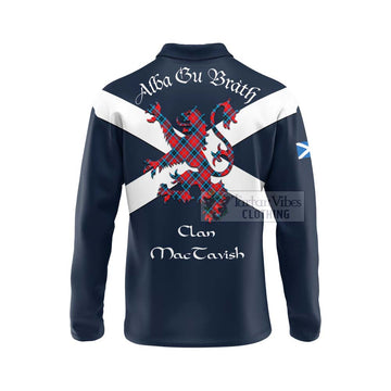 MacTavish (McTavish) Tartan Lion Rampant Long Sleeve Polo Shirt  Proudly Display Your Heritage with Alba Gu Brath and Clan Name