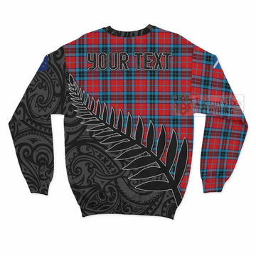 MacTavish (McTavish) Crest Tartan Sweatshirt with New Zealand Silver Fern Half Style