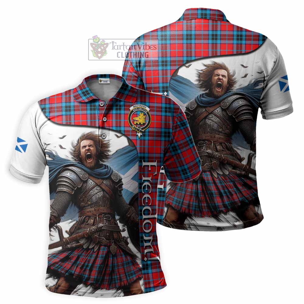 Tartan Vibes Clothing MacTavish (McTavish) Crest Tartan Polo Shirt Inspired by the Freedom of Scottish Warrior