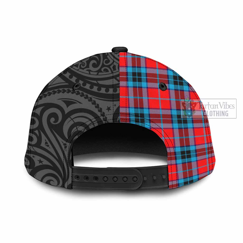 Tartan Vibes Clothing MacTavish (McTavish) Tartan Classic Cap with New Zealand Silver Fern Half Style