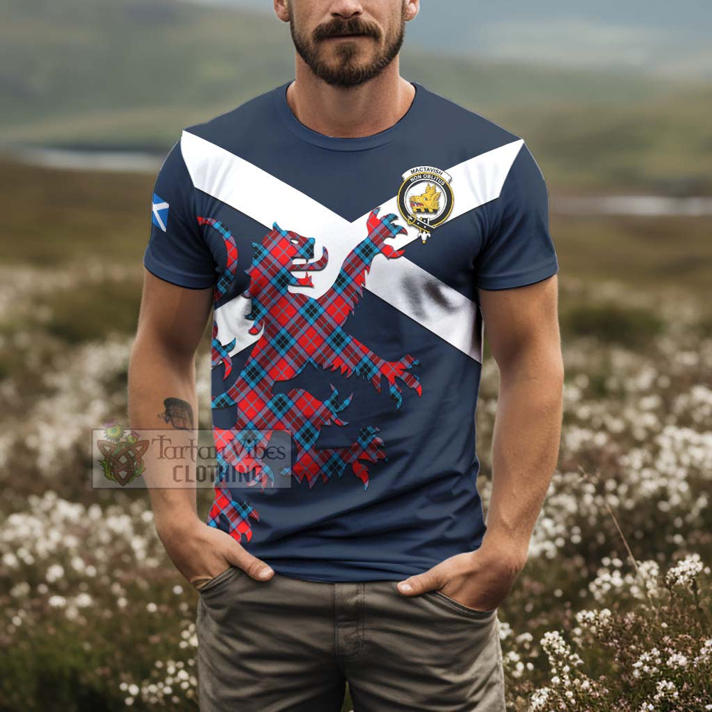 Tartan Vibes Clothing MacTavish (McTavish) Tartan Lion Rampant T-Shirt – Proudly Display Your Heritage with Alba Gu Brath and Clan Name