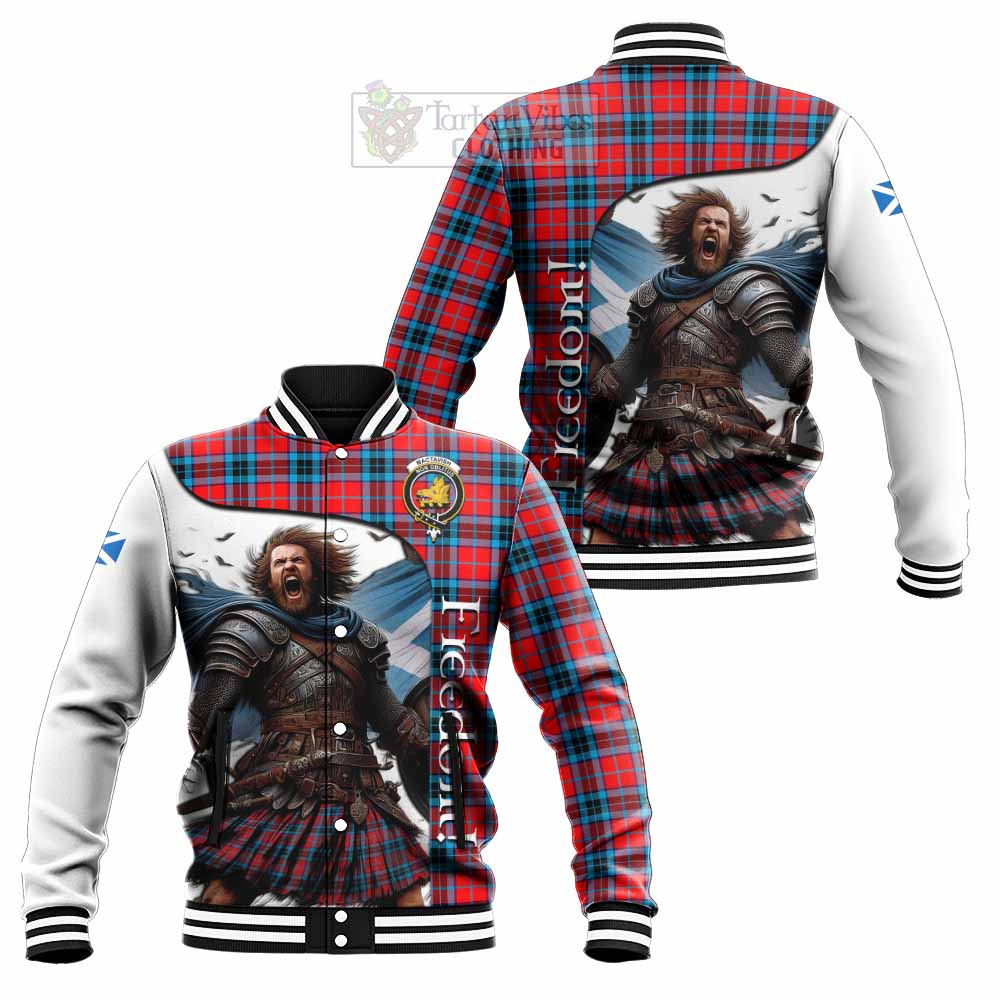 Tartan Vibes Clothing MacTavish (McTavish) Crest Tartan Baseball Jacket Inspired by the Freedom of Scottish Warrior