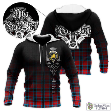 MacTavish (McTavish) Tartan Knitted Hoodie Featuring Alba Gu Brath Family Crest Celtic Inspired