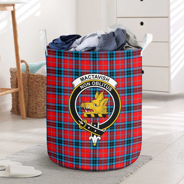 MacTavish (McTavish) Tartan Laundry Basket with Family Crest