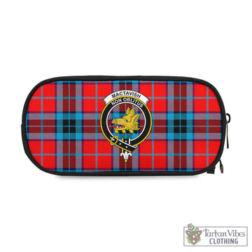 MacTavish (McTavish) Tartan Pen and Pencil Case with Family Crest