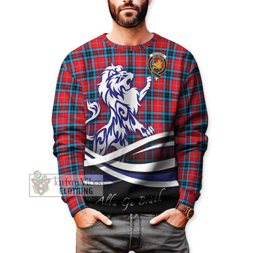 MacTavish (McTavish) Tartan Sweatshirt with Alba Gu Brath Regal Lion Emblem