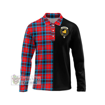 MacTavish (McTavish) Tartan Long Sleeve Polo Shirt with Family Crest and Half Of Me Style