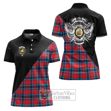 MacTavish (McTavish) Tartan Women's Polo Shirt with Family Crest and Military Logo Style