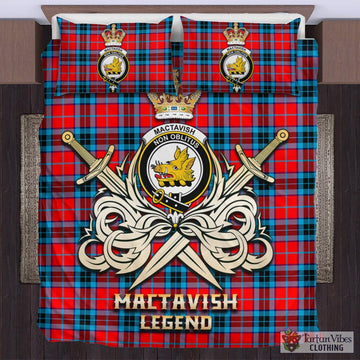 MacTavish (McTavish) Tartan Bedding Set with Clan Crest and the Golden Sword of Courageous Legacy