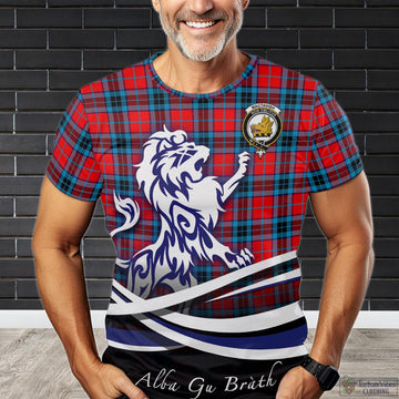 MacTavish (McTavish) Tartan T-Shirt with Alba Gu Brath Regal Lion Emblem