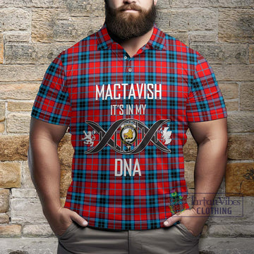 MacTavish (McTavish) Tartan Polo Shirt with Family Crest DNA In Me Style