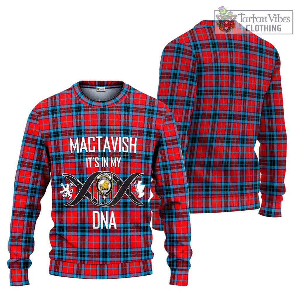 MacTavish (McTavish) Tartan Knitted Sweater with Family Crest DNA In Me Style Unisex - Tartanvibesclothing Shop