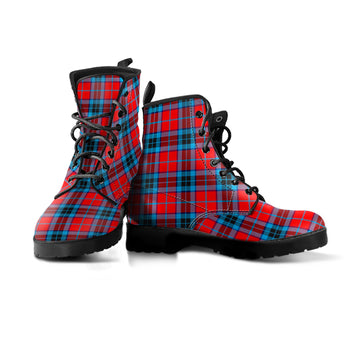 MacTavish (McTavish) Tartan Leather Boots Men' Boots - Tartan Vibes Clothing