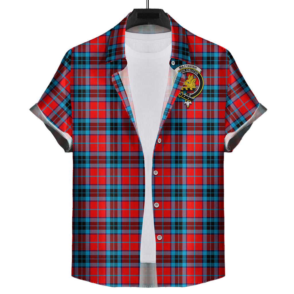 mactavish-modern-tartan-short-sleeve-button-down-shirt-with-family-crest