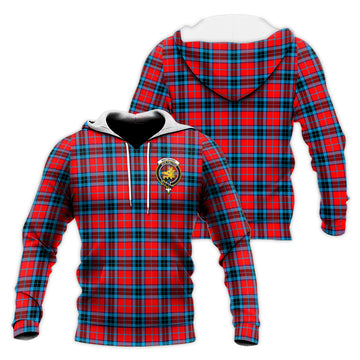 MacTavish (McTavish) Tartan Knitted Hoodie with Family Crest