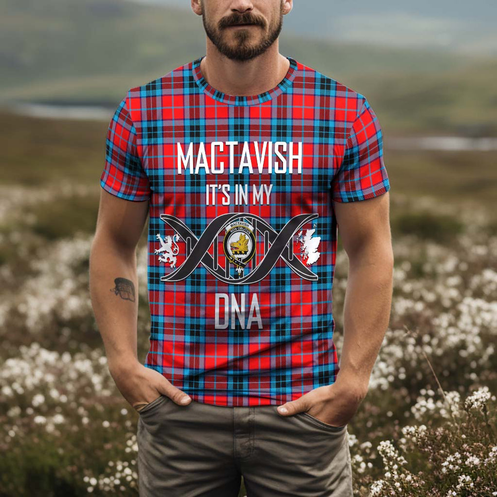 MacTavish (McTavish) Tartan T-Shirt with Family Crest DNA In Me Style Kid's Shirt - Tartan Vibes Clothing