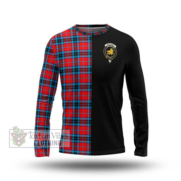 MacTavish (McTavish) Tartan Long Sleeve T-Shirt with Family Crest and Half Of Me Style