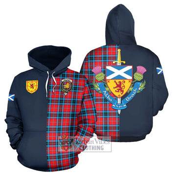 MacTavish (McTavish) Tartan Hoodie Alba with Scottish Lion Royal Arm Half Style