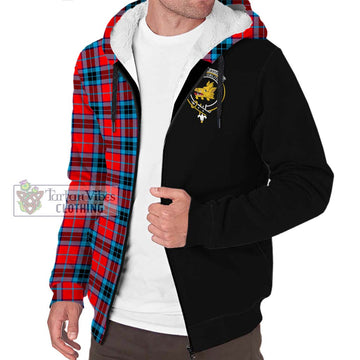 MacTavish (McTavish) Tartan Sherpa Hoodie with Family Crest and Half Of Me Style