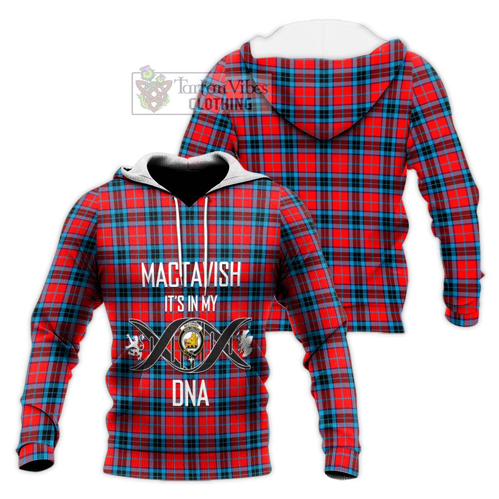 MacTavish (McTavish) Tartan Knitted Hoodie with Family Crest DNA In Me Style Unisex Knitted Pullover Hoodie - Tartanvibesclothing Shop