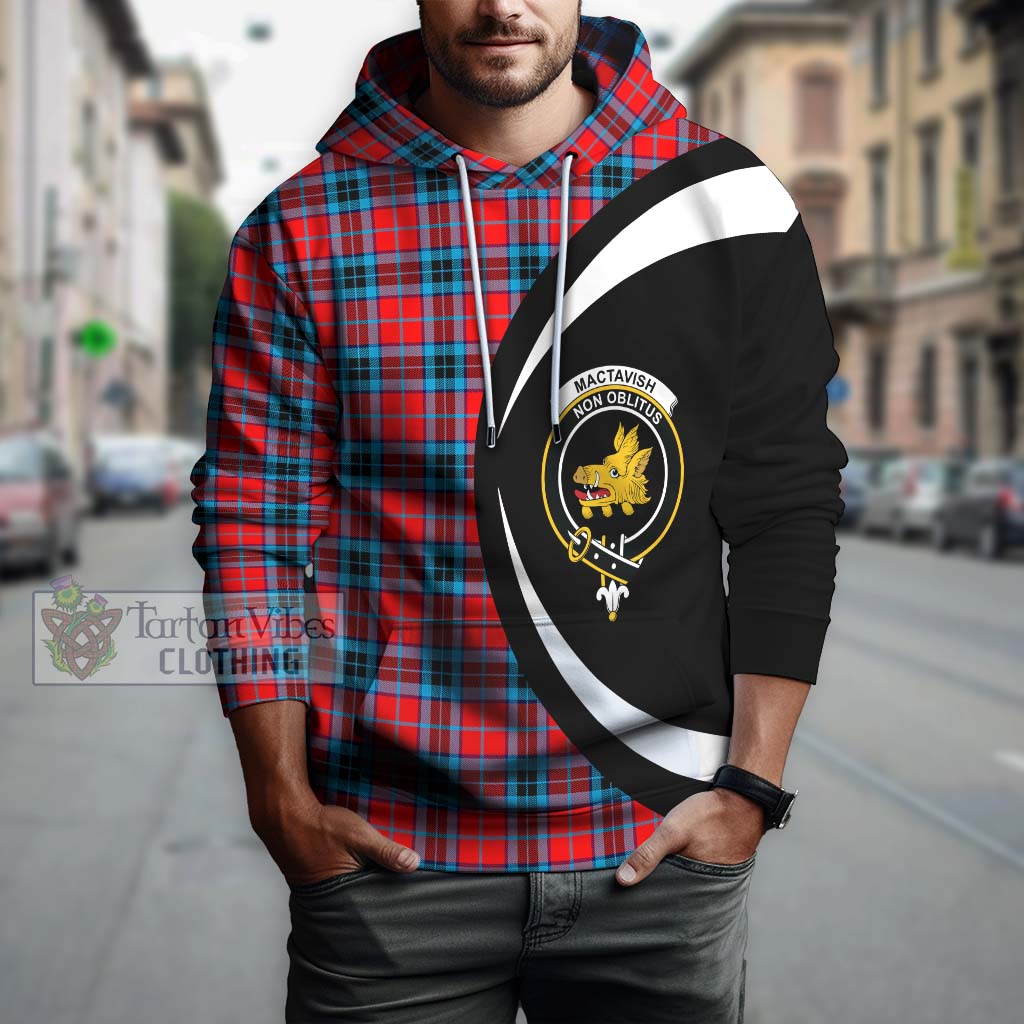 MacTavish (McTavish) Tartan Hoodie with Family Crest Circle Style Zip Hoodie - Tartan Vibes Clothing