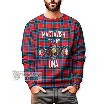 MacTavish (McTavish) Tartan Sweatshirt with Family Crest DNA In Me Style