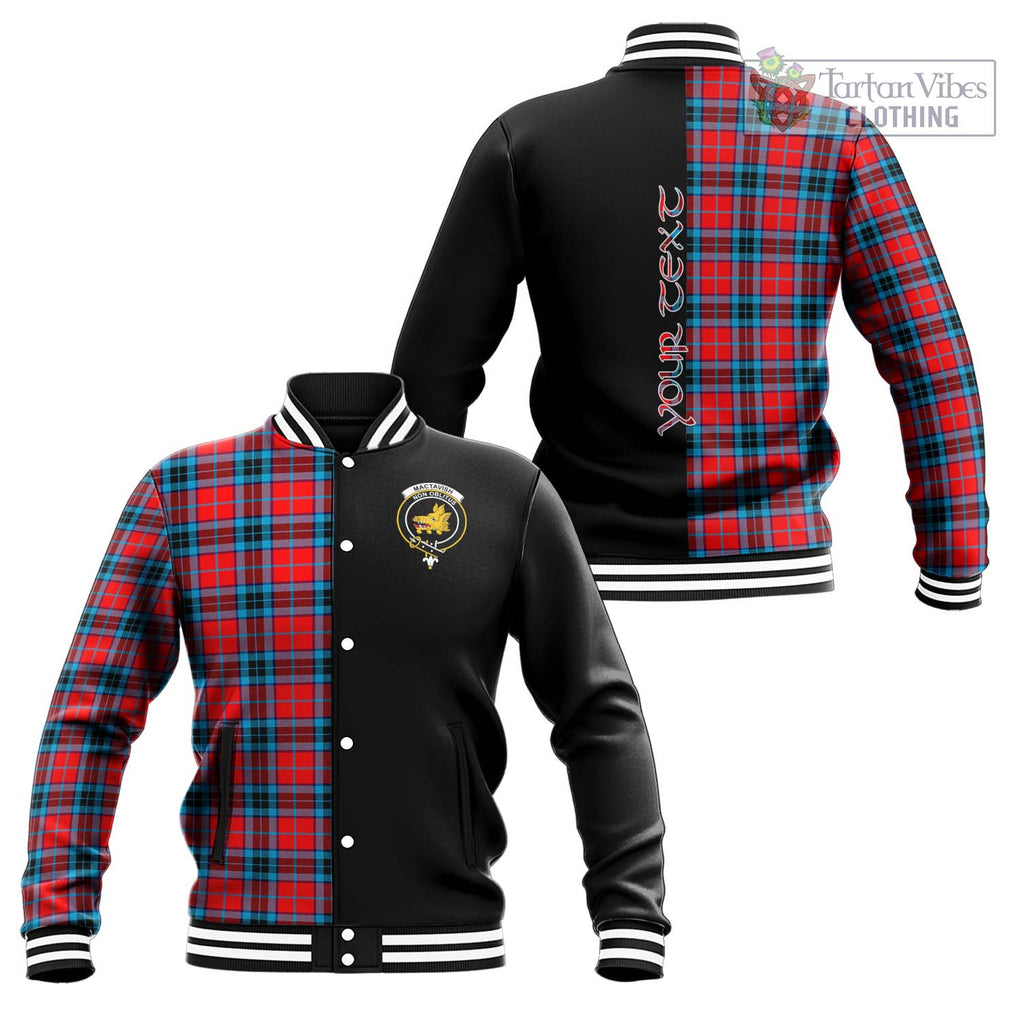 MacTavish (McTavish) Tartan Baseball Jacket with Family Crest and Half Of Me Style Unisex - Tartanvibesclothing Shop