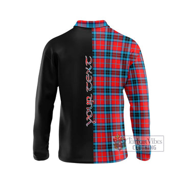 MacTavish (McTavish) Tartan Long Sleeve Polo Shirt with Family Crest and Half Of Me Style