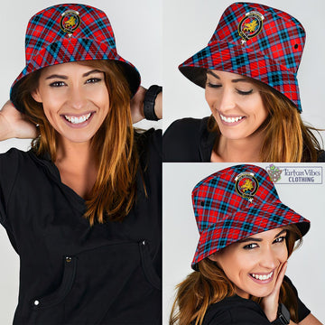 MacTavish (McTavish) Tartan Bucket Hat with Family Crest