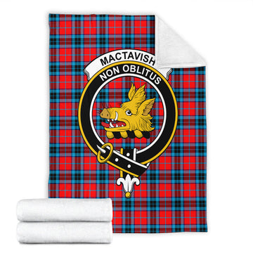 MacTavish (McTavish) Tartan Blanket with Family Crest