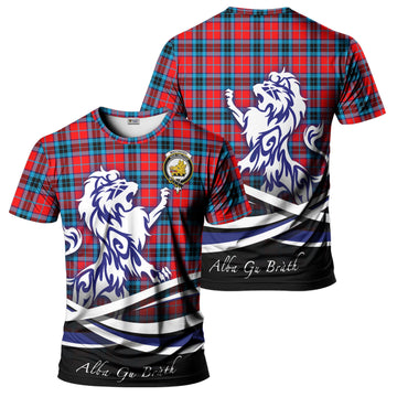 MacTavish (McTavish) Tartan T-Shirt with Alba Gu Brath Regal Lion Emblem